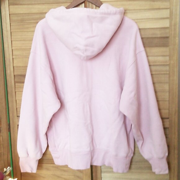 Aritzia TNA Sweatfleece Cozy Fleece Boyfriend Fit Full Zip Up Hoodie Size L $95 - Picture 3 of 13